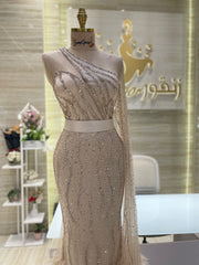 Custom-made party dress designed to flatter your figure.